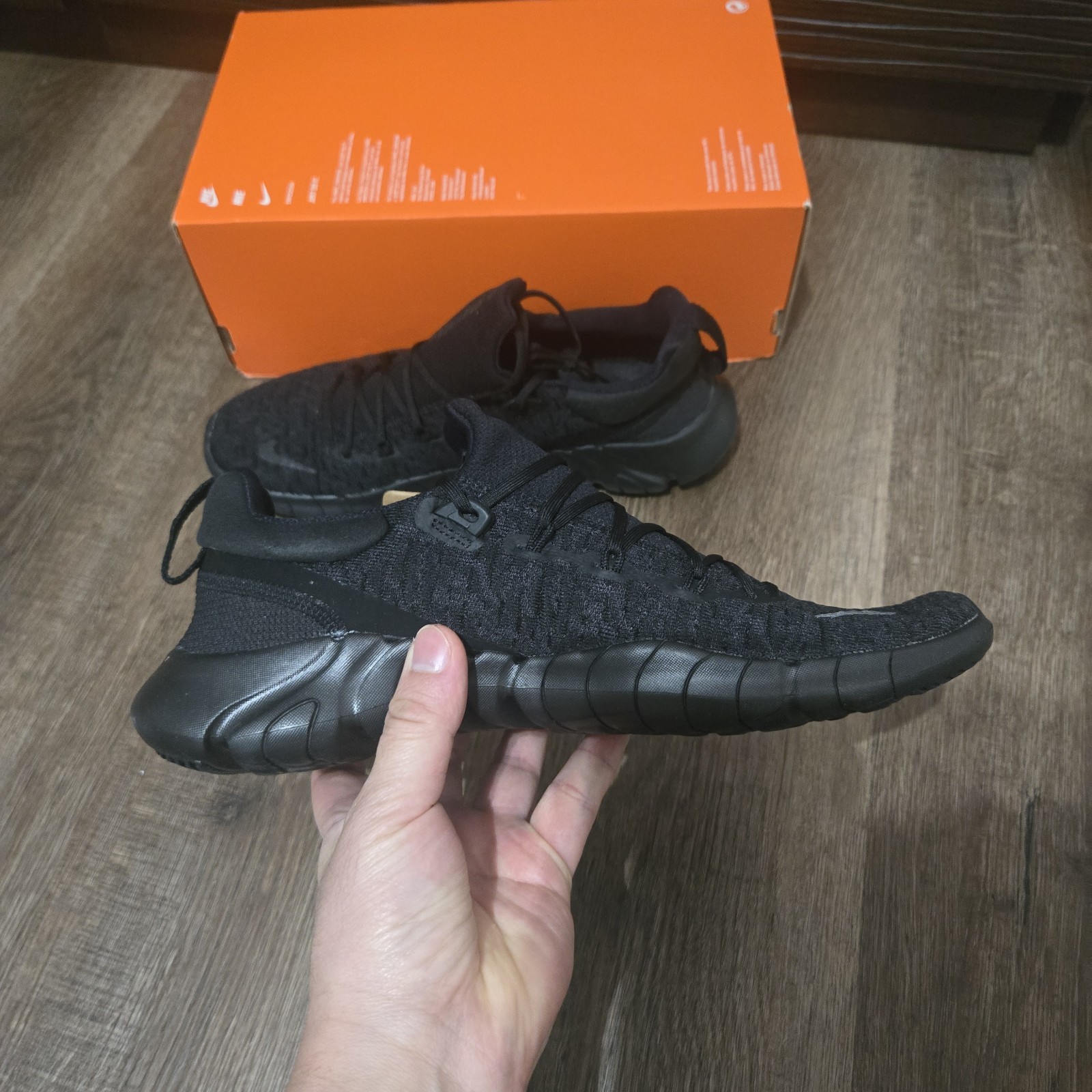 Nike Free Run 5.0 Black Off Noir Men's Size 8 CZ1884-004