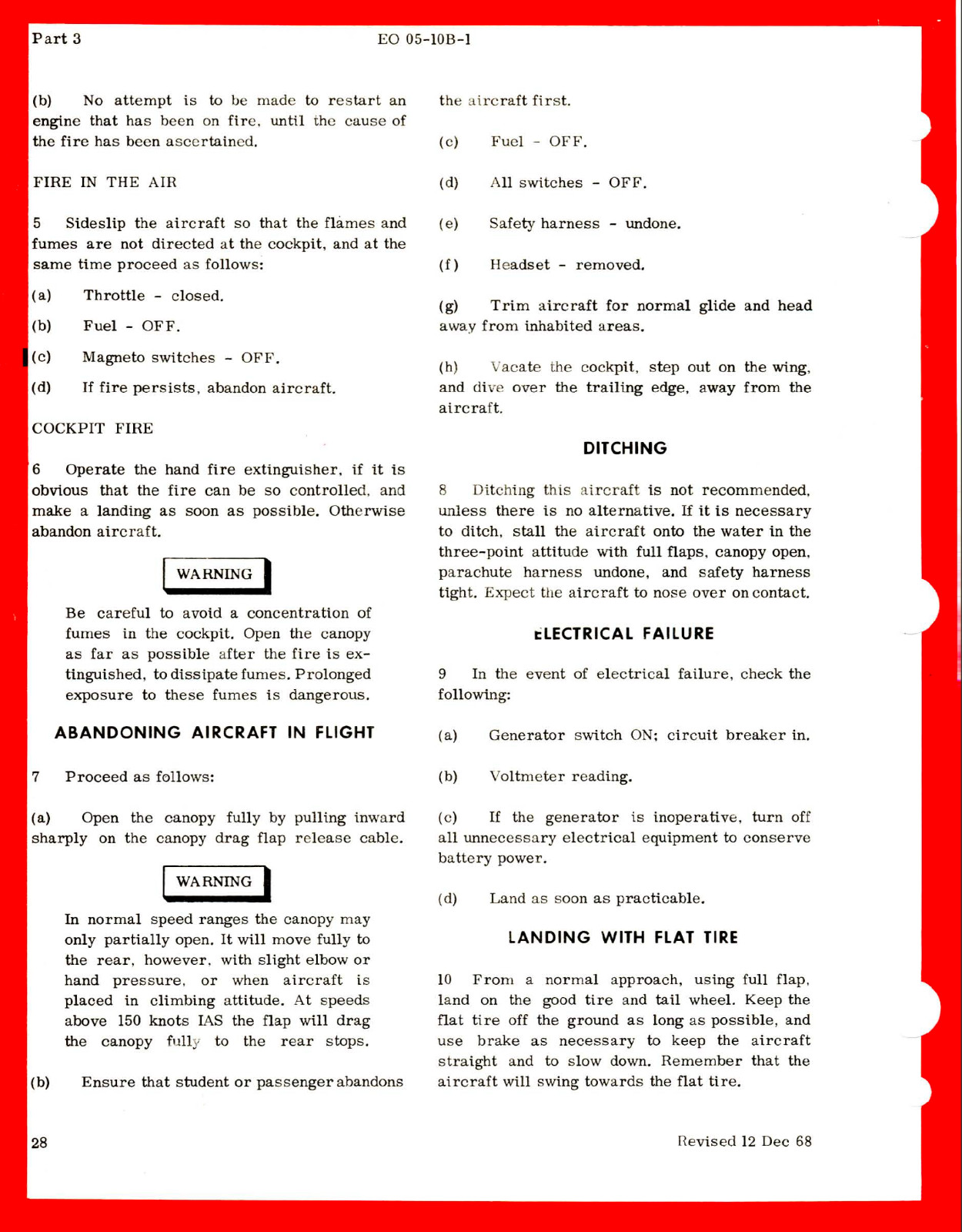 52 page 1968 EO -5-10B-1 Aircraft Operating Instructions Chipmunk Manual on CD
