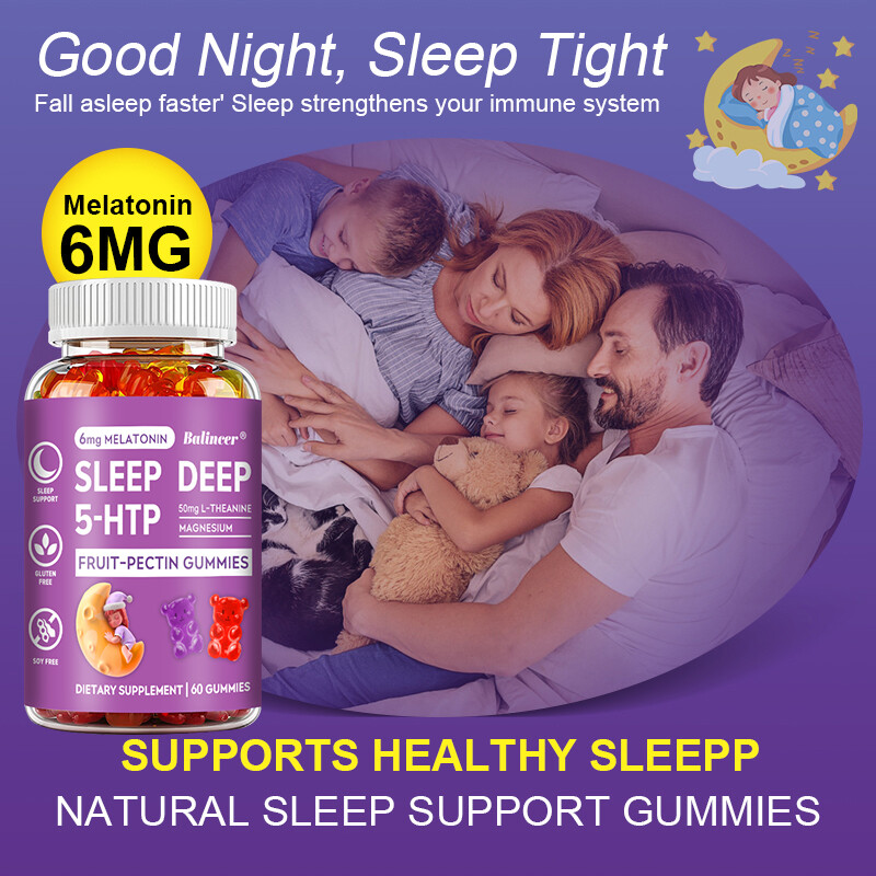 Sleep Support Vitamin Natural Nighttime Powerful Stress Supplement 60 Gummies
