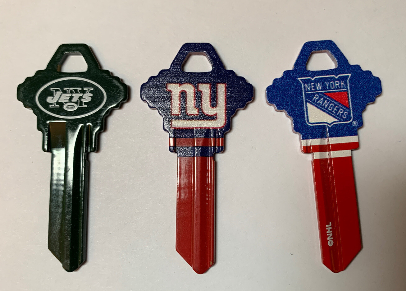 Lot 3 Keys House or Office Blank SC1 Schlage- New York 1 Jets 1 Giants 1 Rangers