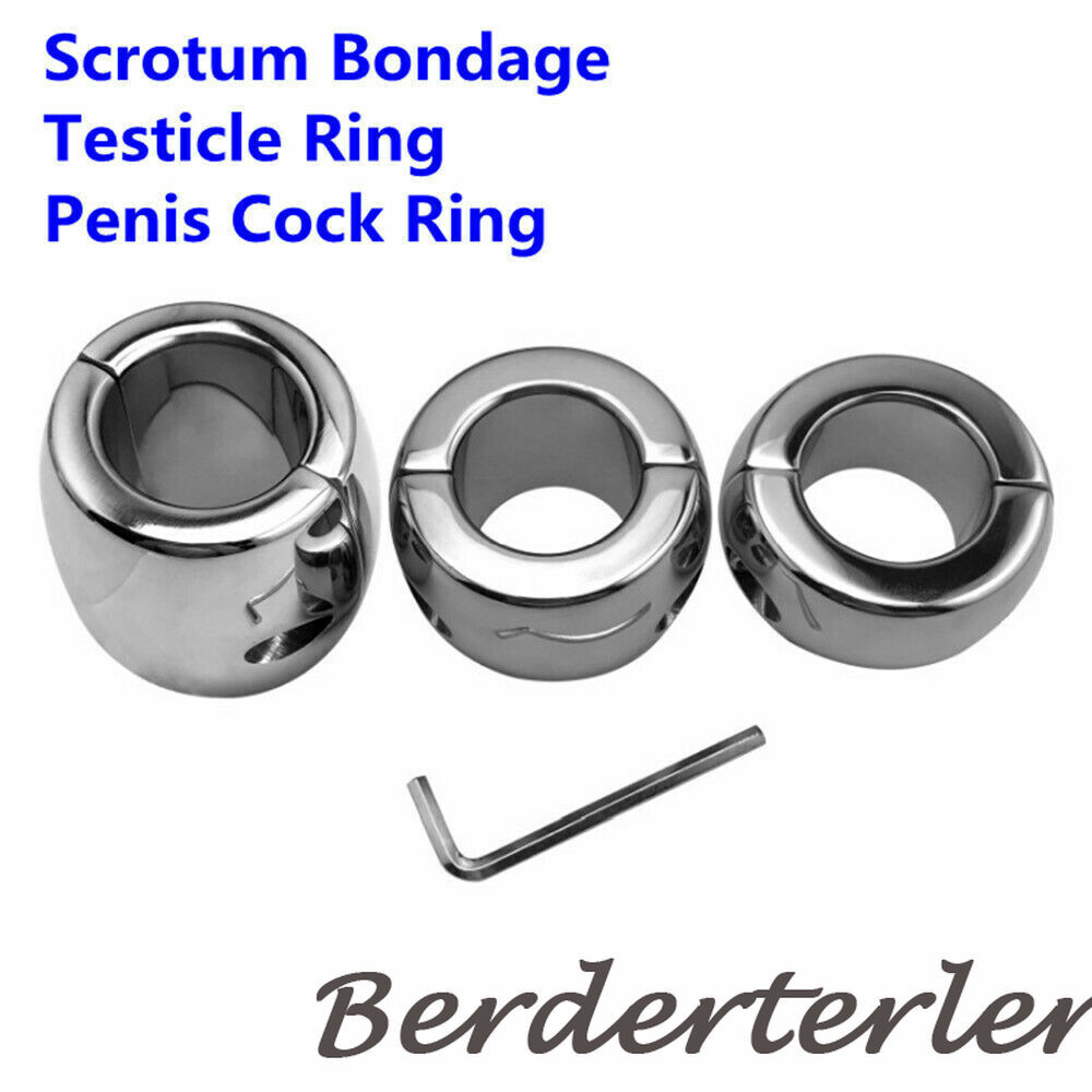 Magnetic Ball Stretcher Scrotum Penis Rings Weight Heavy Duty Stainless Steel