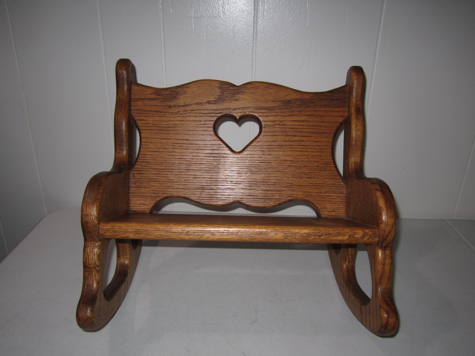 Vintage Wooden Heart Small Bench Primitive Boho Cottagecore Farmhouse Display