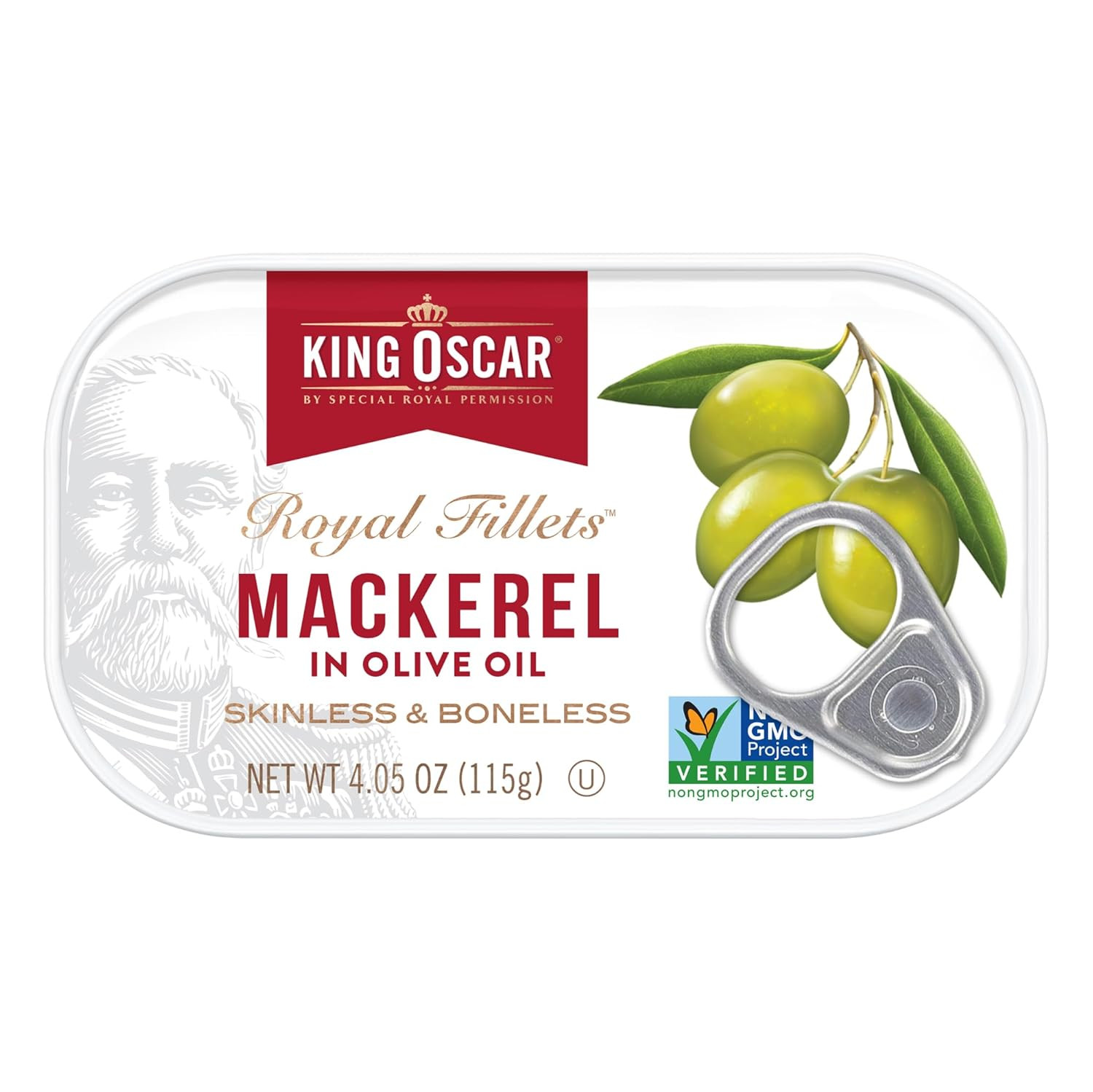 Skinless & Boneless Mackerel In Olive Oil, 4.05-Ounce Cans (Pack Of 6 )Skinless