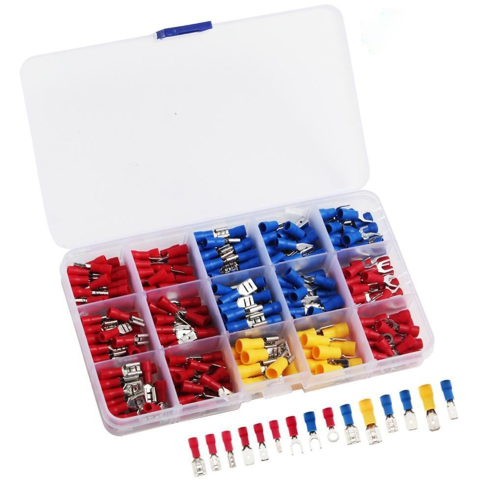280pcs Cold Pressed Terminal Block Set with Rubber Insulation for Wire Crimp