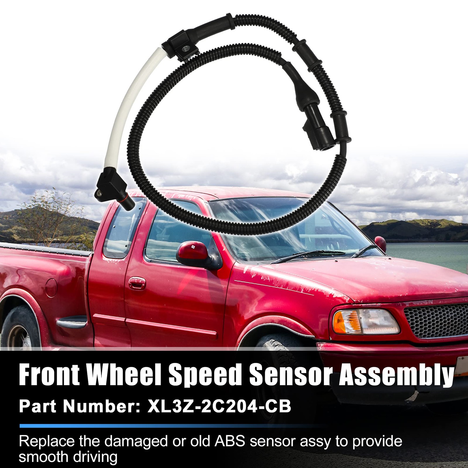 2pcs ABS Wheel Speed Sensor Front Left Right Wheel ABS Brake Sensor for Ford ...