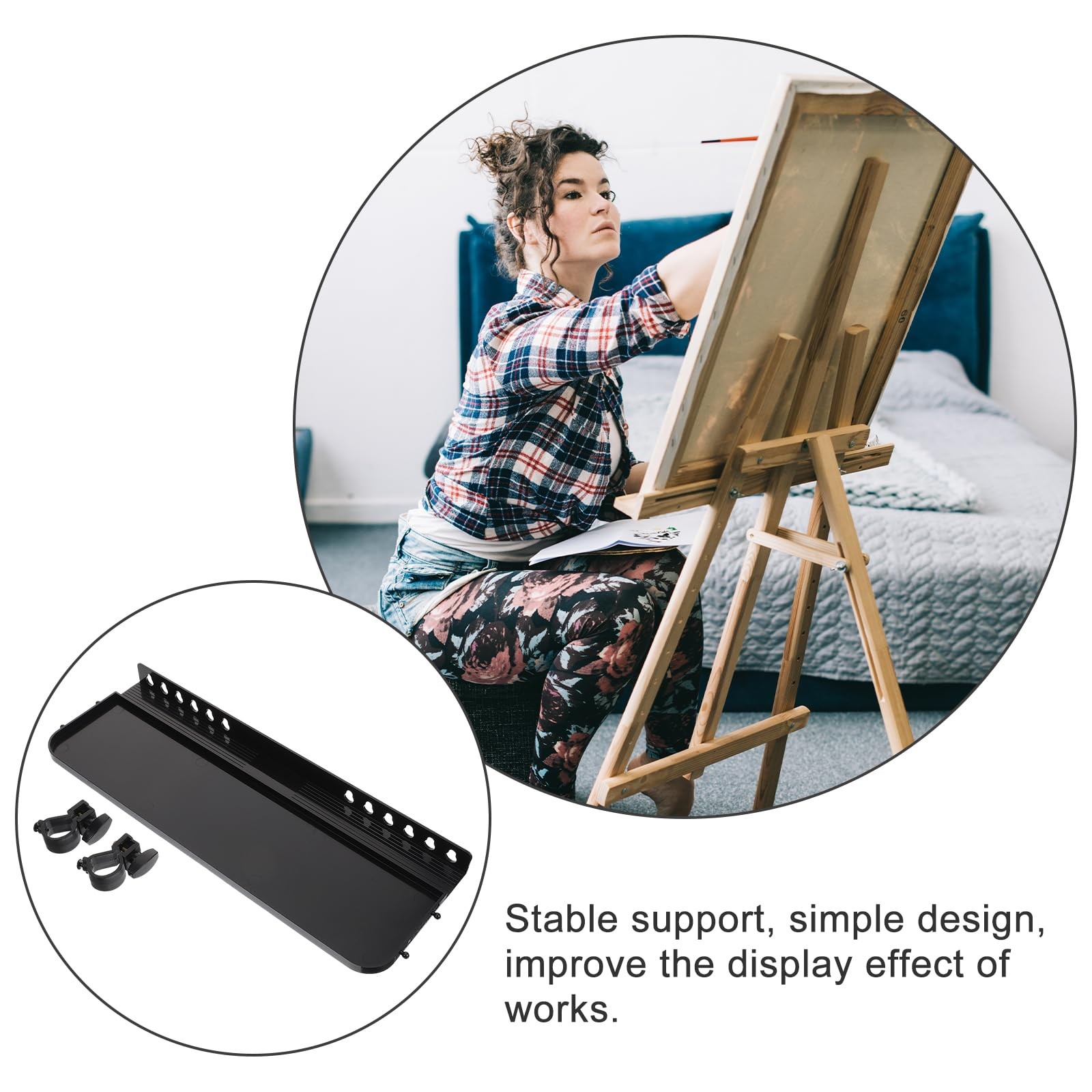 Plastic Detachable Easel Tray Shelf Replacement Sketch Rack Storage Portable