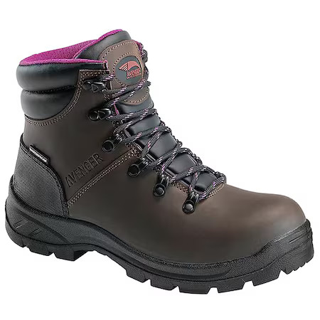 Avenger Safety Footwear A8125 Women's 6-Inch Work Boot, 10 W, Steel Toe, 6 In