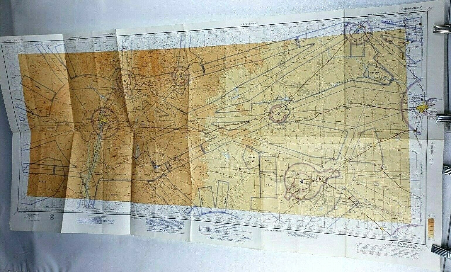 Albuquerque Sectional Aeronautical Chart 58th Edition 1967