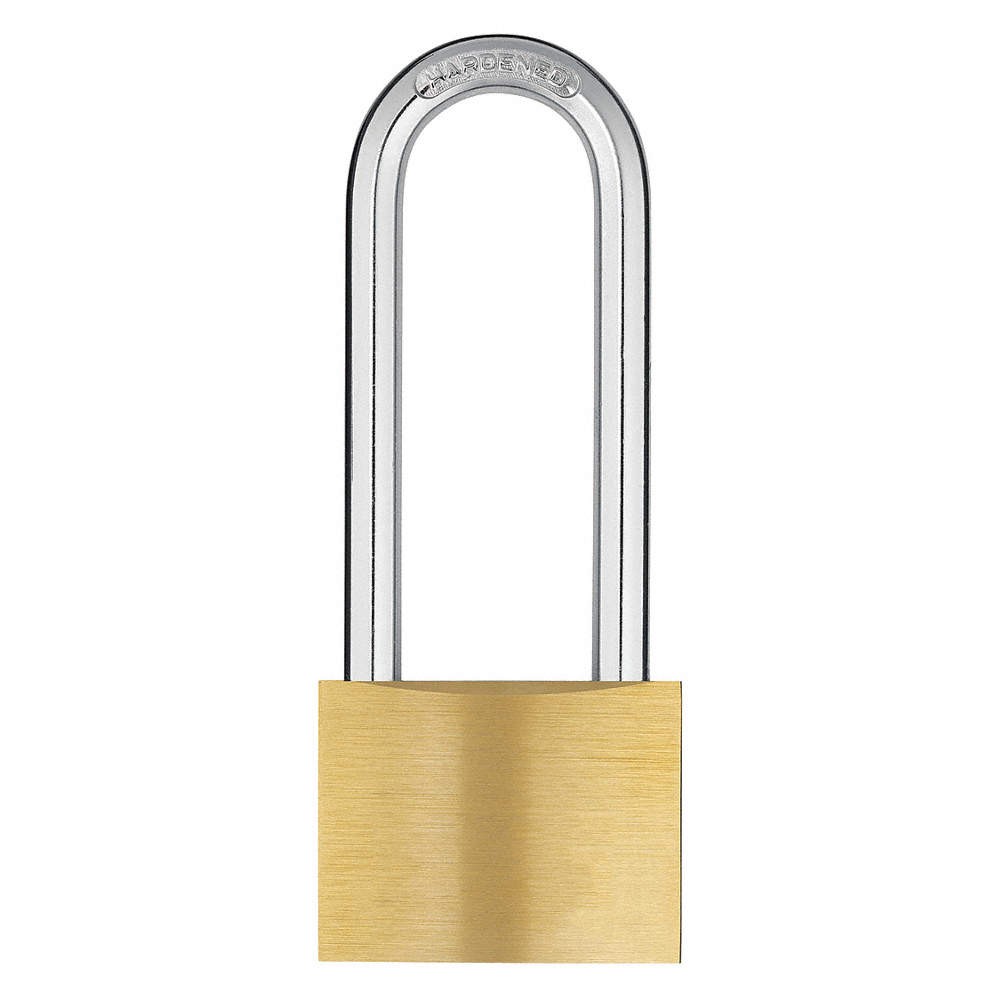 GRAINGER APPROVED 48JR16 Keyed Padlock,1 in,Rectangle,Yellow 48JR16