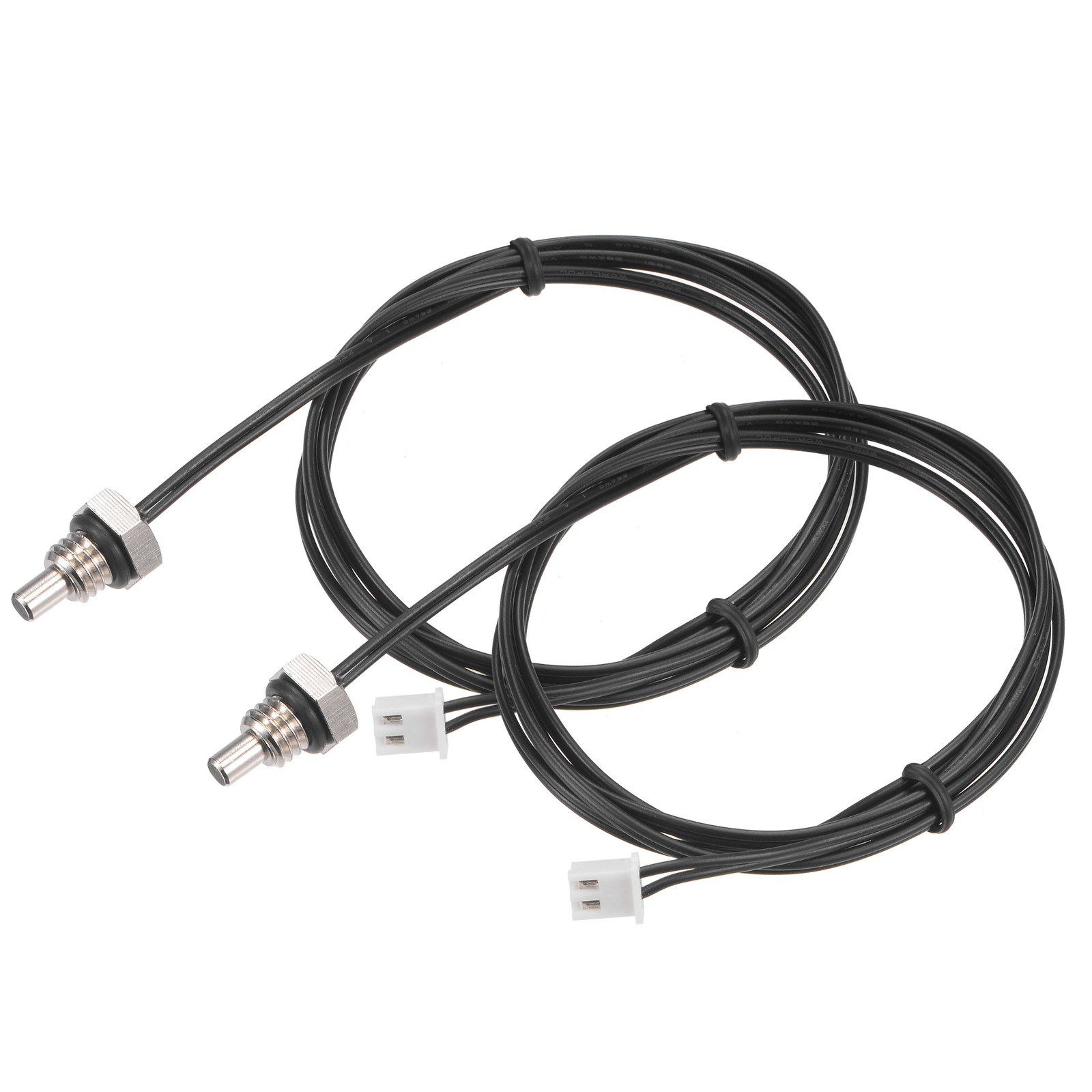 2 Pcs 1 Meter 10K Temperature Sensor Probe M8 NTC Thermal Sensor Probe Cable