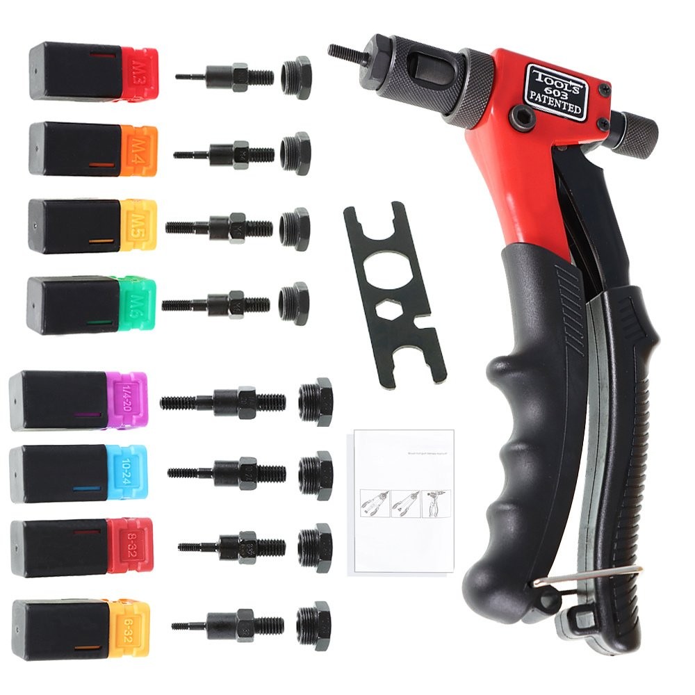 Rivet Gun Kit 8 Inch Rivnut Thread Setting Tool Nut Setter Nutsert Metric