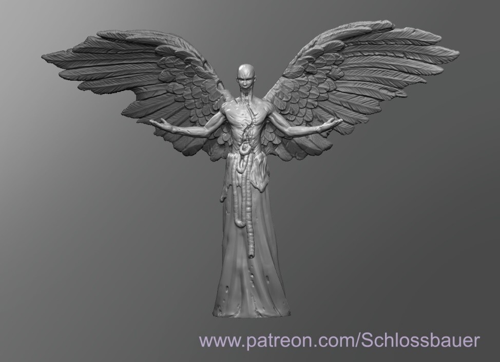 Zombie Angel Undead Demon Monster Manual 28mm Scale DND D&D Miniature SB