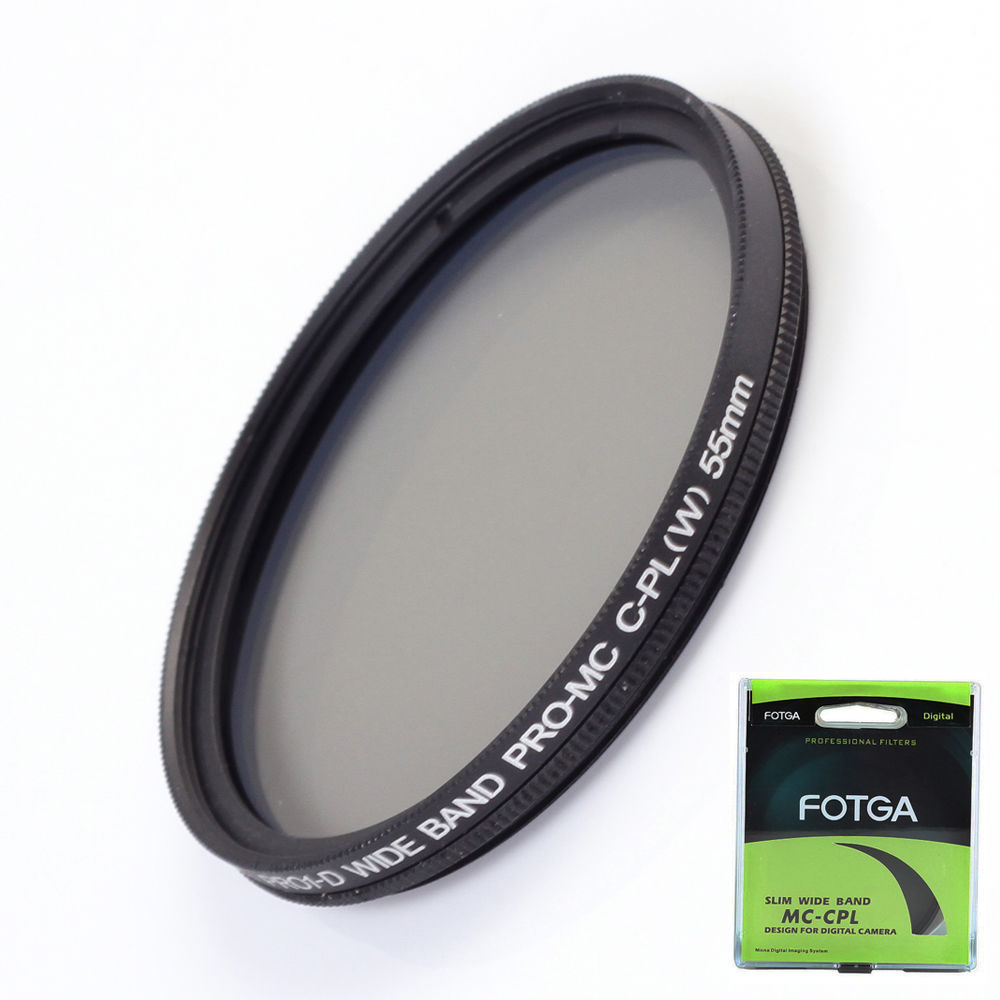 New FOTGA 55mm-MC-CPL Slim Circular Polarizing Multi-Coated Lens Filter Fr DSLR