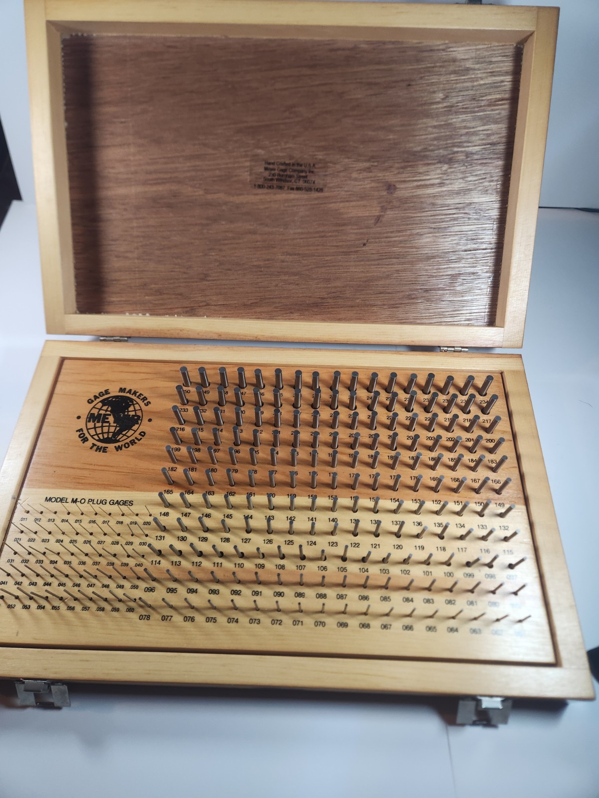 Meyer Gage Makers For the World C-10 .011/.250 Plus Wooden Case Complete