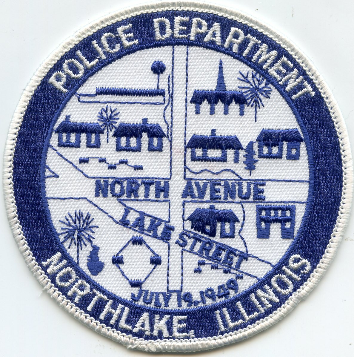 NORTHLAKE ILLINOIS IL City Street Map POLICE PATCH