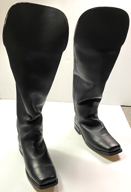 INDIAN WARS US UNION M1872 OFFICER HORSE RIDING BLACK LEATHER BOOTS-SIZE 12