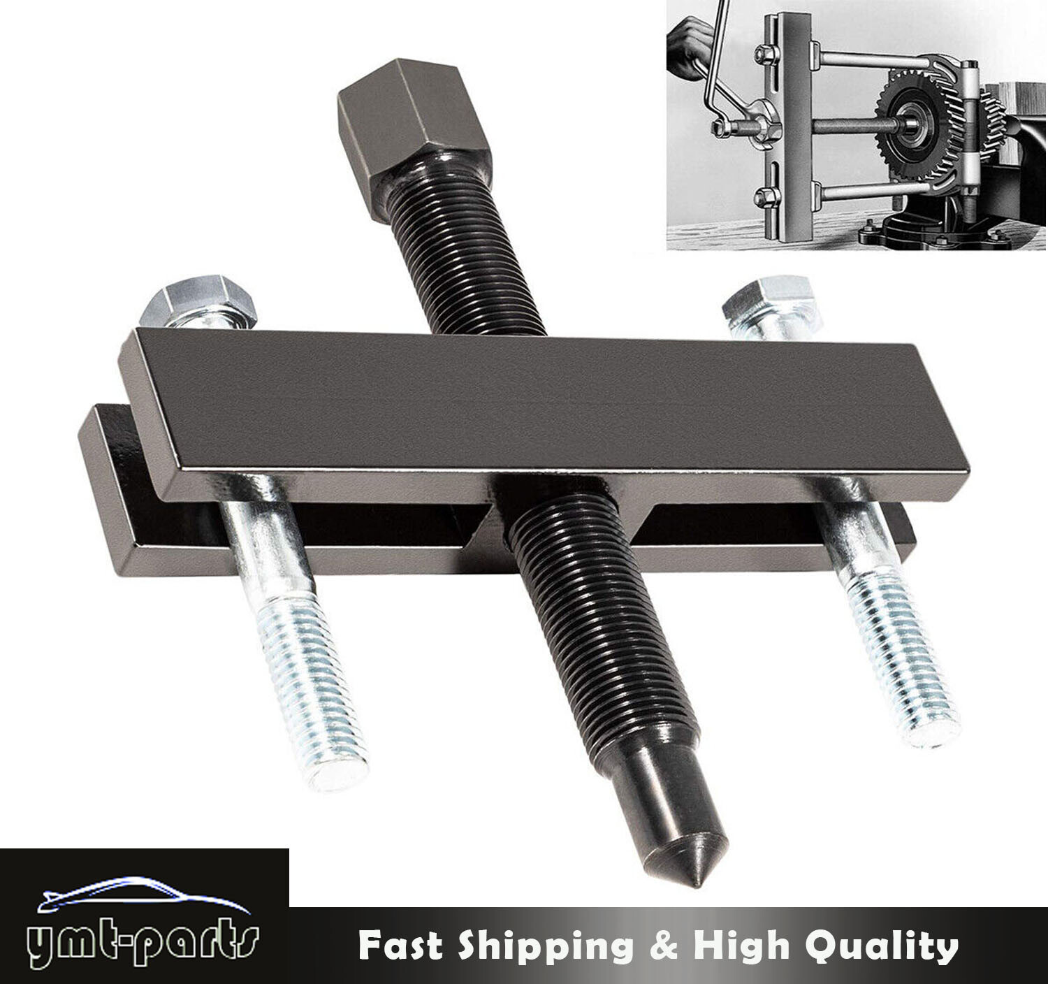 7393 Steel Gear and Pulley Puller Remover Tool with 5-1/2inch Long Forcing Screw