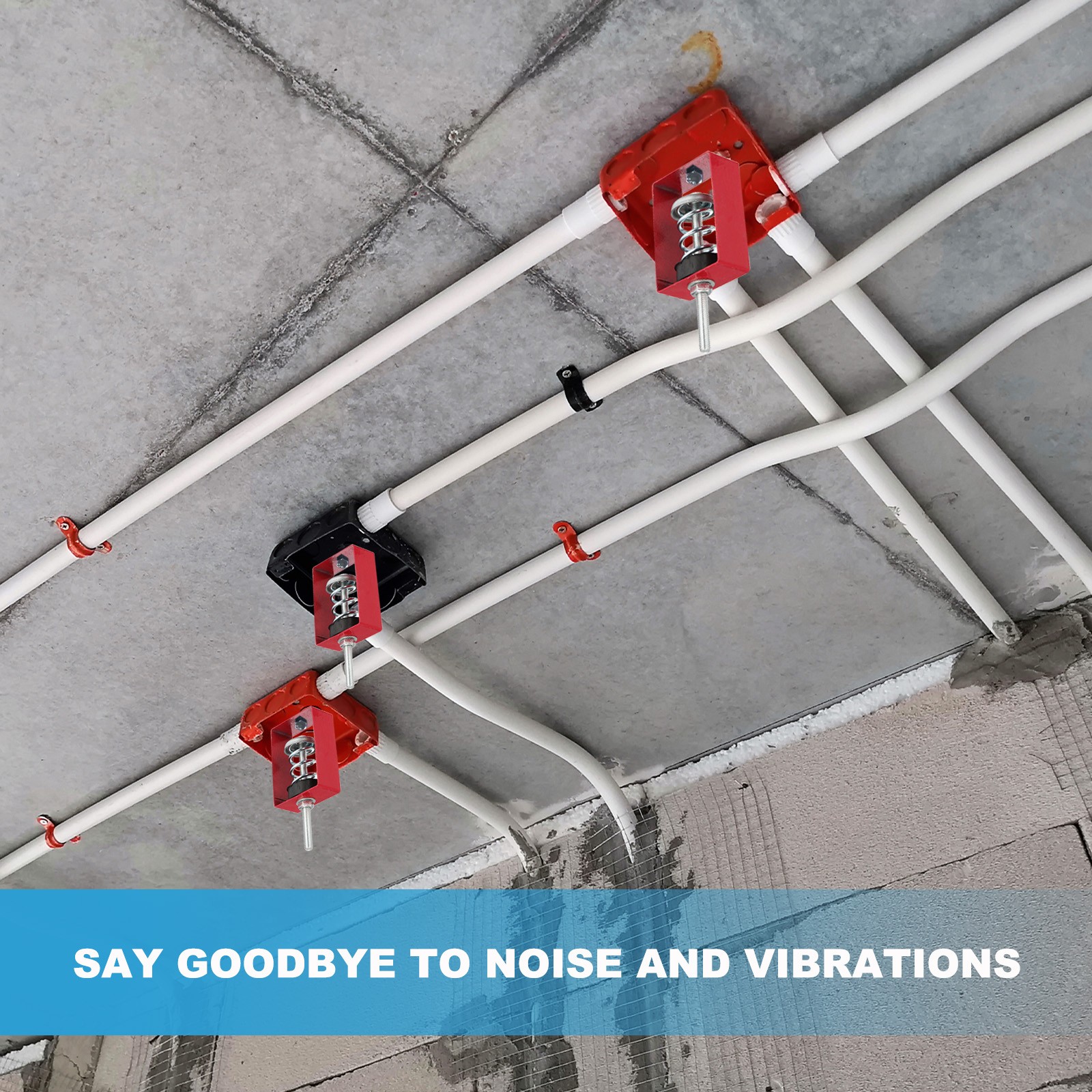 4 Pcs Ceiling Spring Vibration Isolator Hangers 265lb Red (XHS)