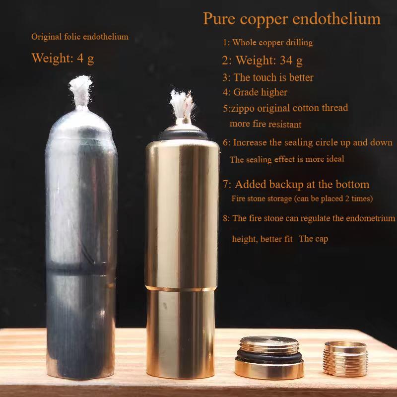 Replacement for IMCO Lighter 6700 Brass Sealed Fuel Oil Tank with Spare Flint
