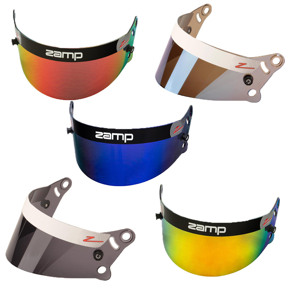 Zamp Visor Replacement FIA for Z20 Helmets - Smoked Iridium Blue Red Gold Clear