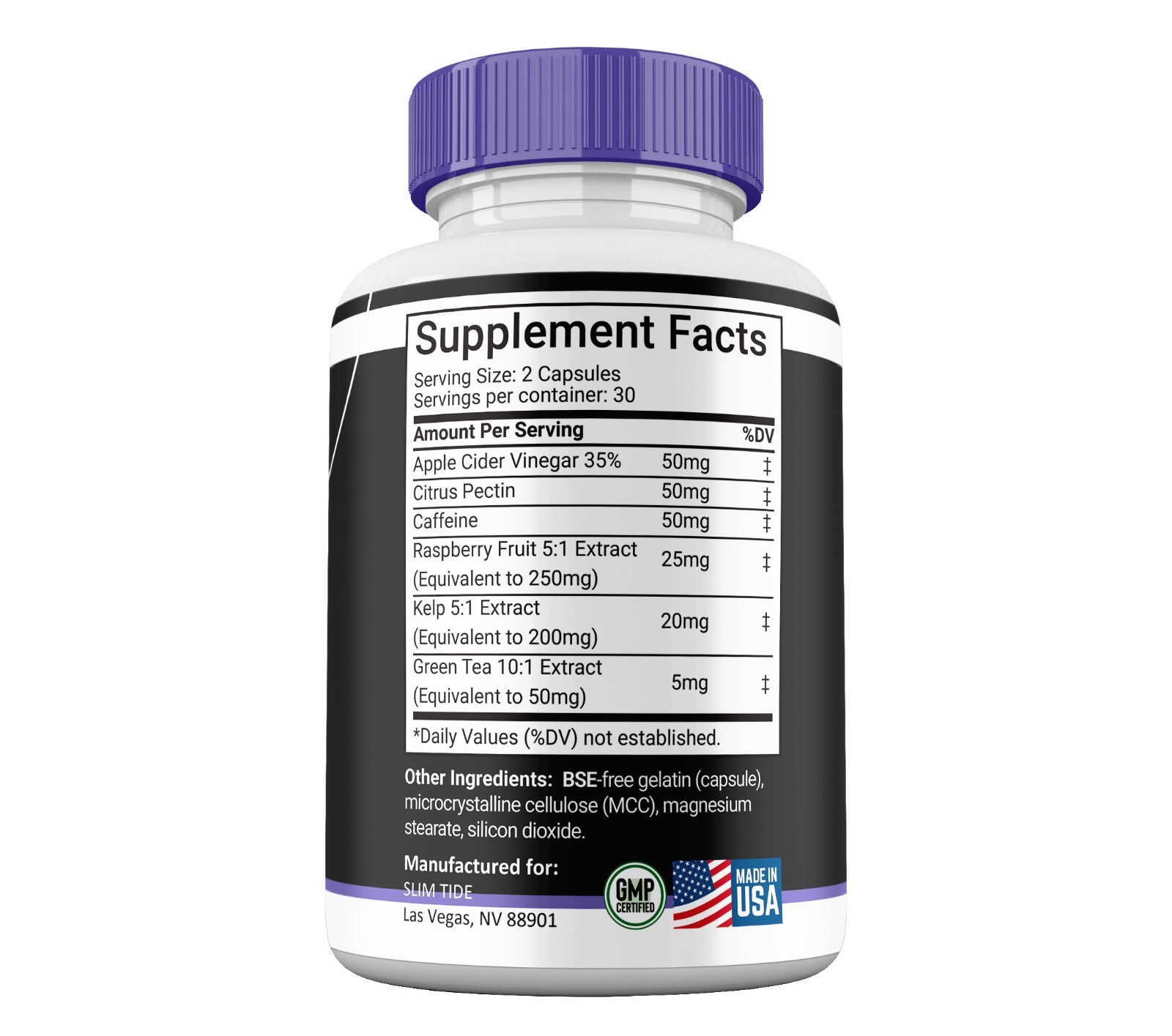 Slim Tide Capsules, Max Strength, SlimTide Natural Supplement (2 Pack)