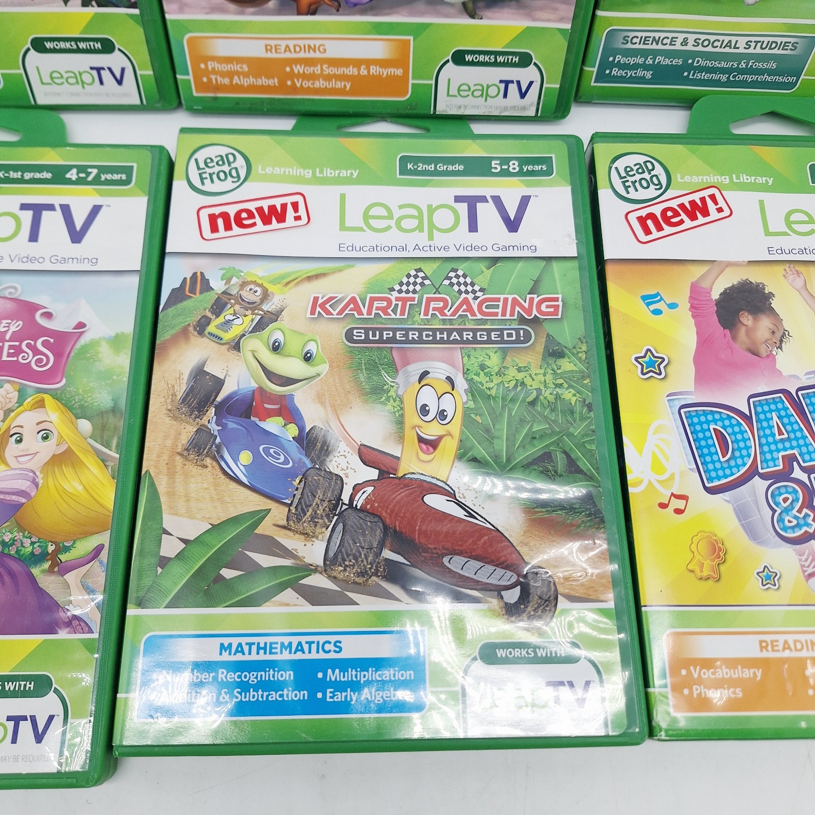 Lot Of 6 Leap Frog Tv Educational Gaming Games All Complete In Cases And Working