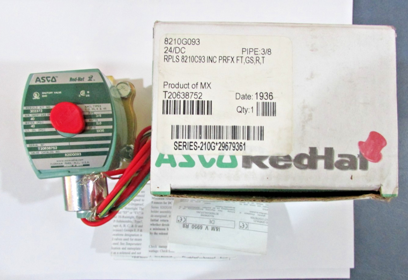 Asco 8210G093 Solenoid Valve