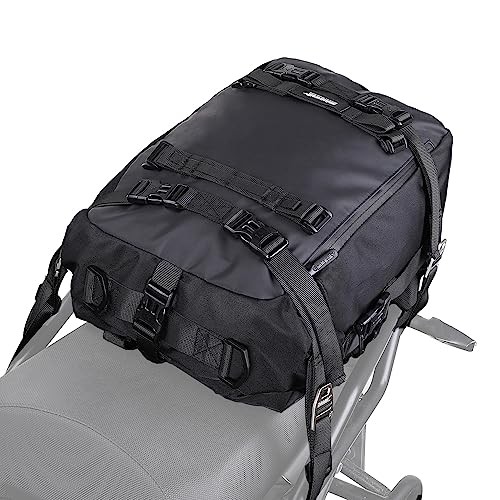 Motorcycle Tail Bag Motor Travel Luggage Waterproof Motorbike 20L Black-20L