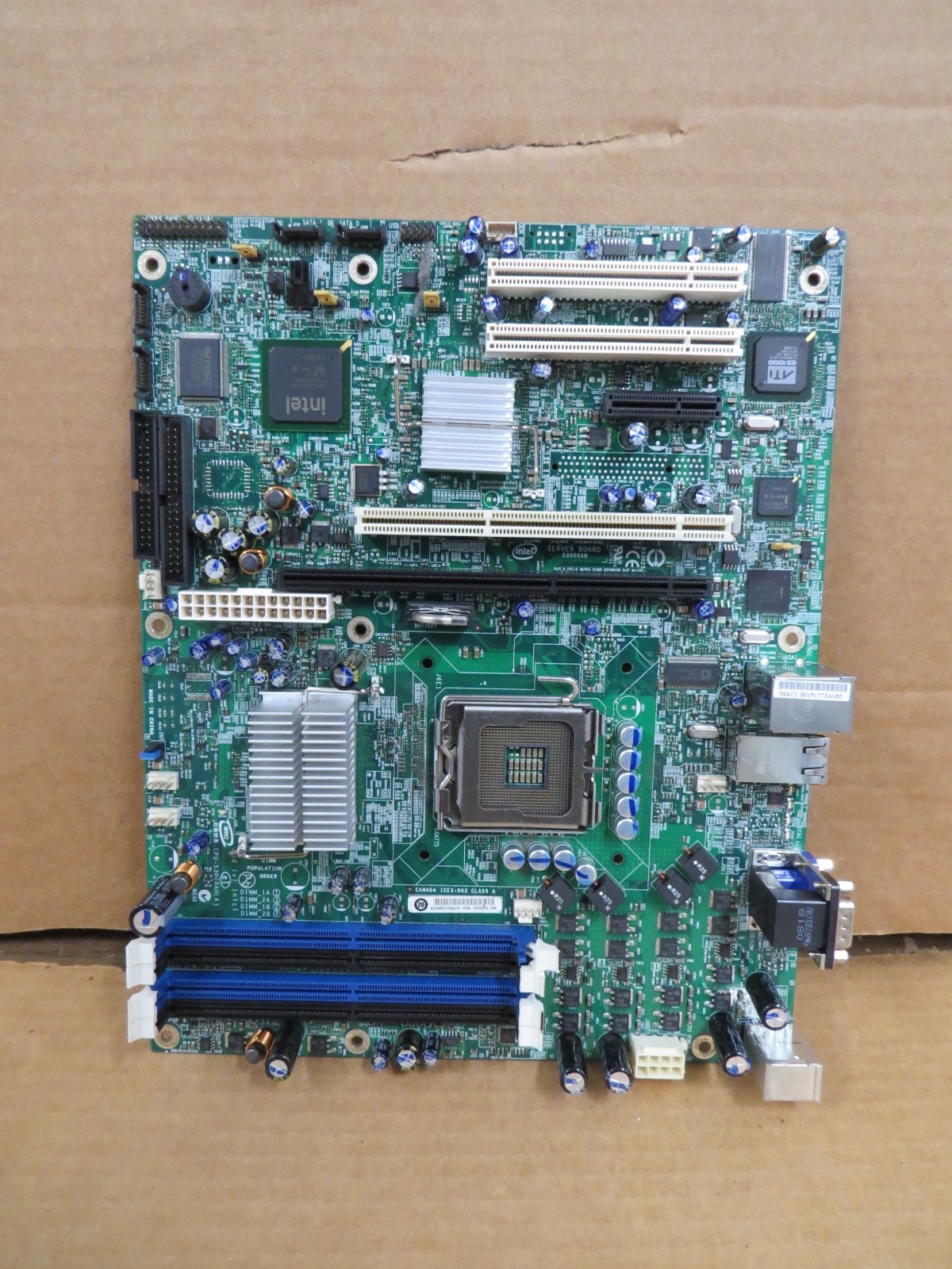 Intel S3000AH D40859-207 Socket LGA775 DDR2 PCI ATX Server Board TESTED