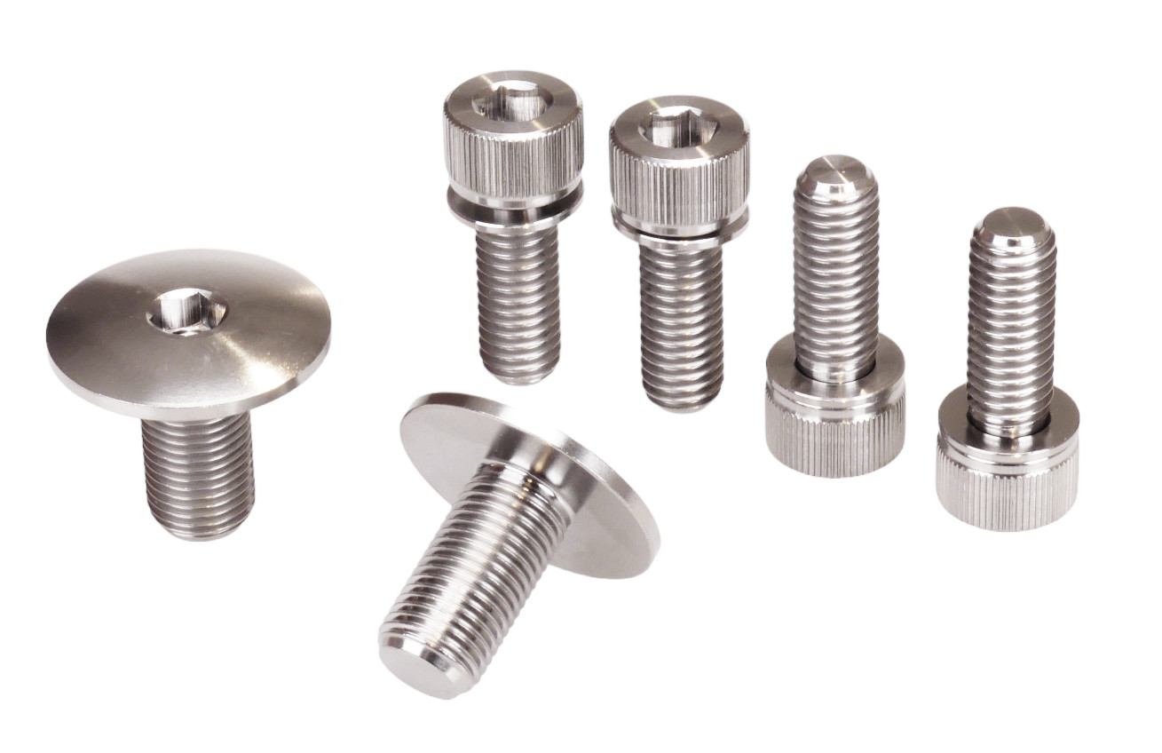 Titanium Crank Hardware Kit for ORIGINAL GT alloy Power Series Crankset (SILVER)