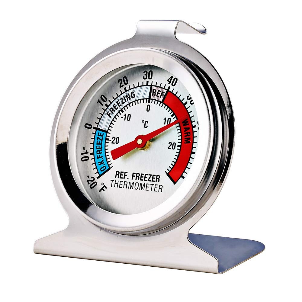 4 Pack Refrigerator Freezer Thermometer Large Dial Analog Thermometer...