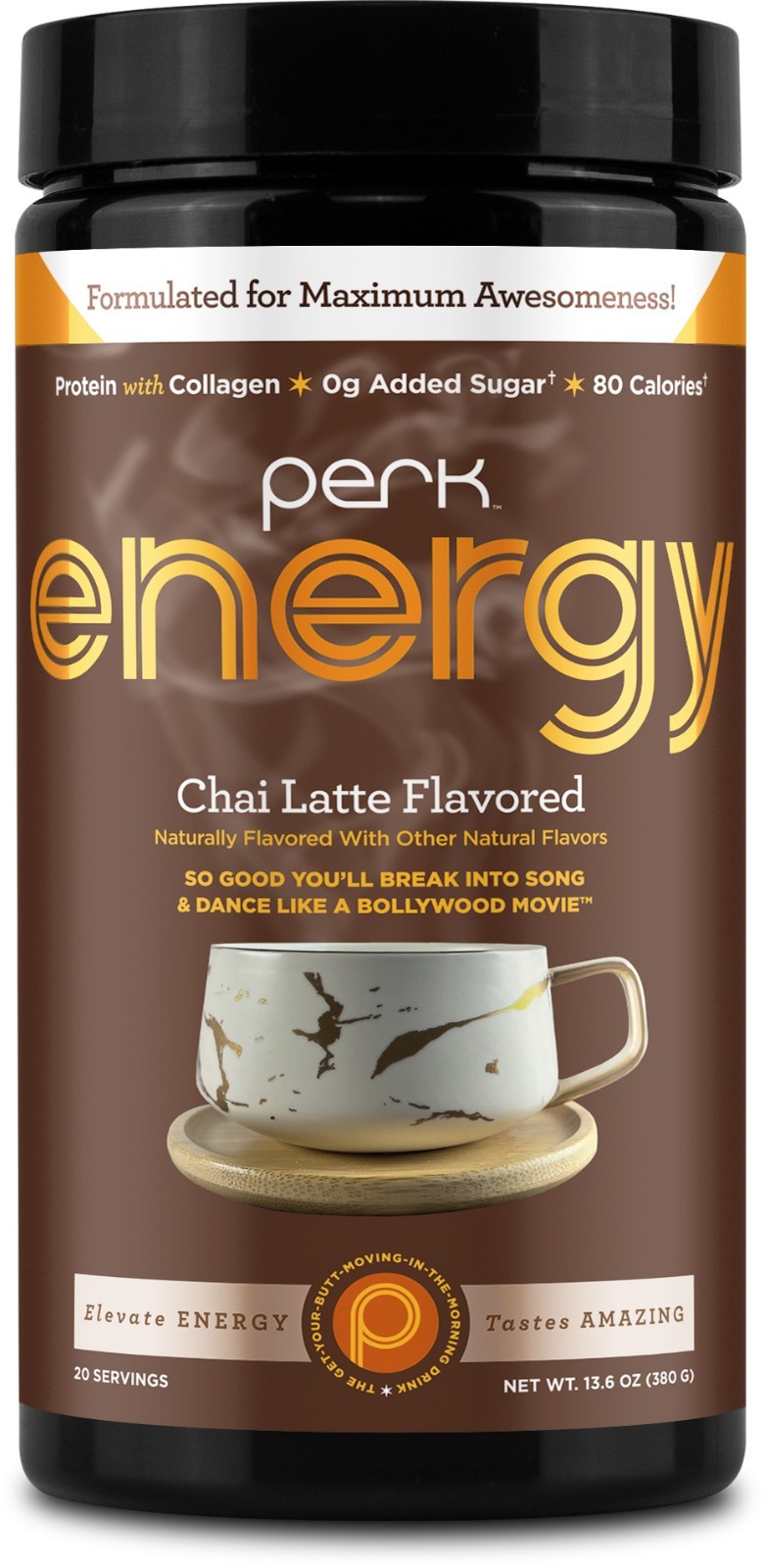 Perk Energy Original Chai Latte Flavored Drink Powder (20 Servings)