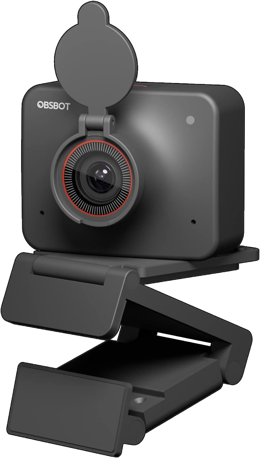 Powered 4K Webcam with Microphone AI Framing, Autofocus - OBSBOT Meet AI