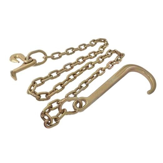 Tow Chain J Hook 5/16 x 6 FT Grade 70 Replacement for Mini T Hook Recovery
