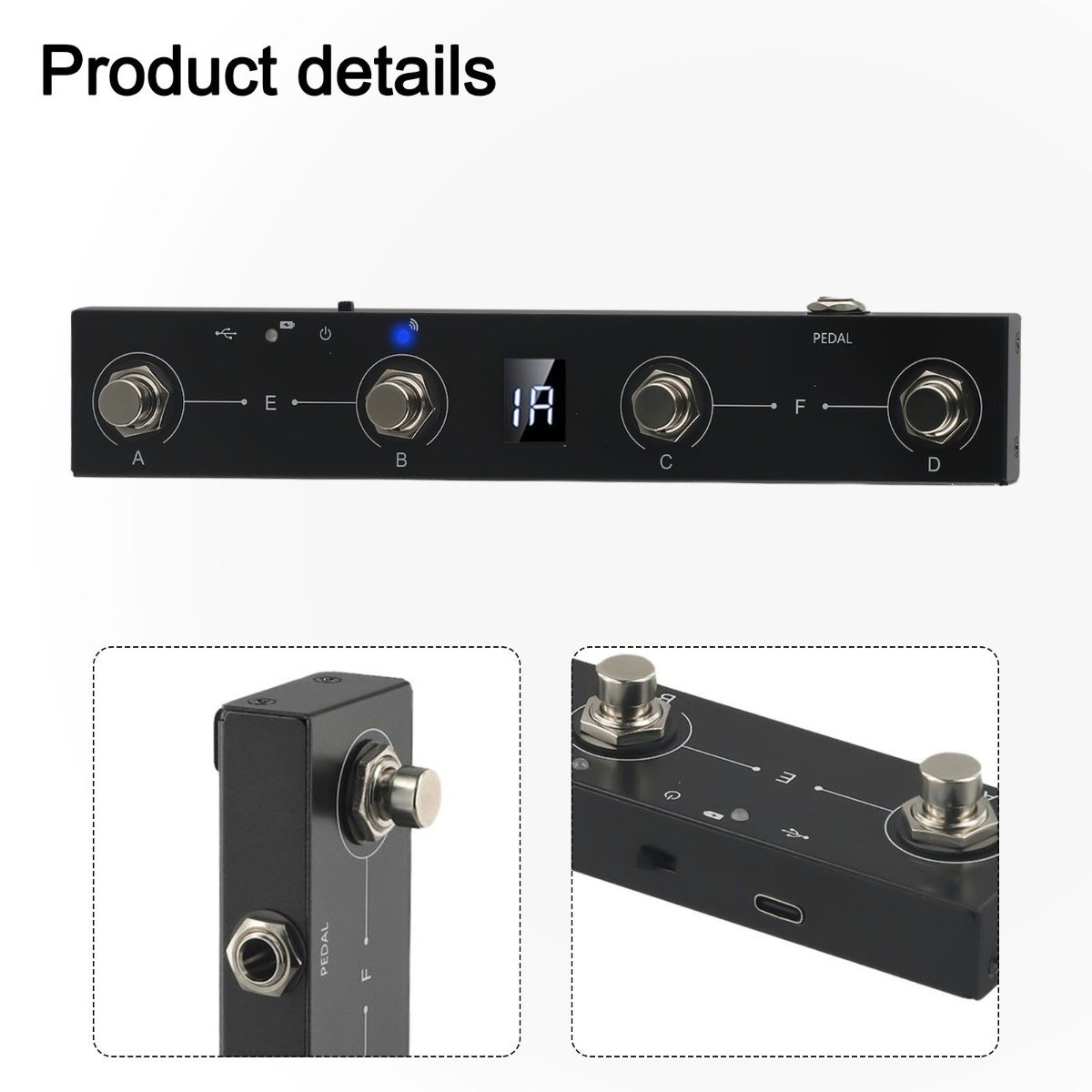 Chocolate-MIDI-Footswitch Controller Extended Battery Life Easy MVAVE