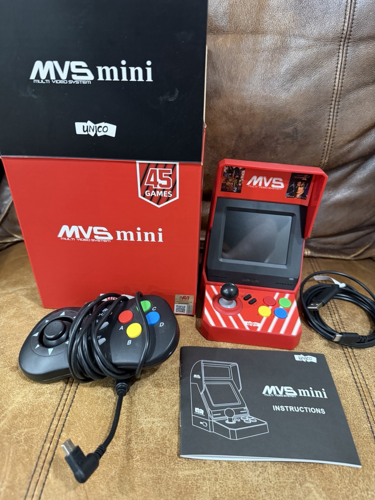 UNICO MVS mini Mini Arcade Video System w/ 45 Games and Neo Geo USB Controller