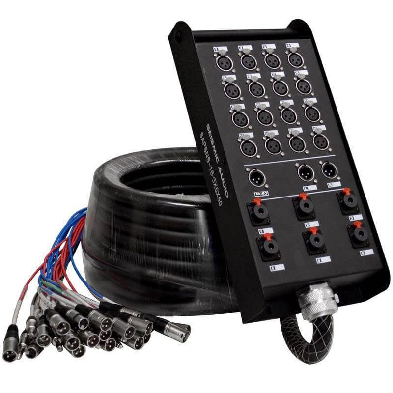 16 Channel 50ft Snake Cable Compatible with PreSonus 16.4.2 Digital Mixer