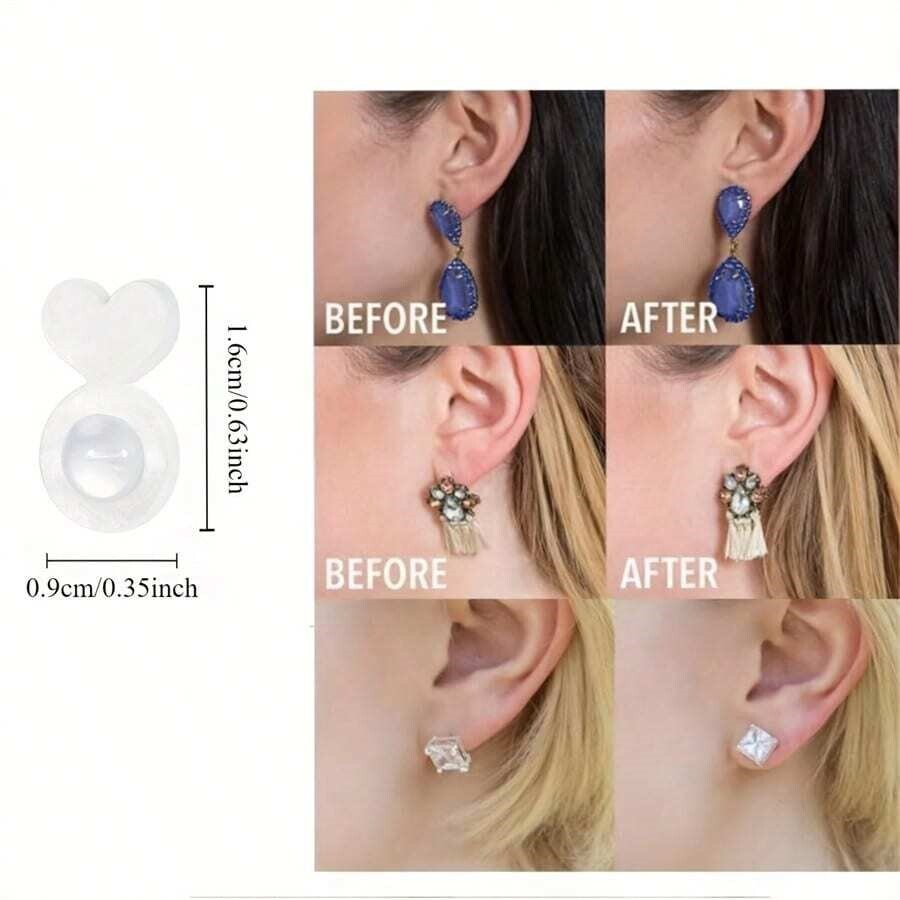 10Pcs Earring Lifter Backs Replacements Rubber Earring Backs for Droopy Ears