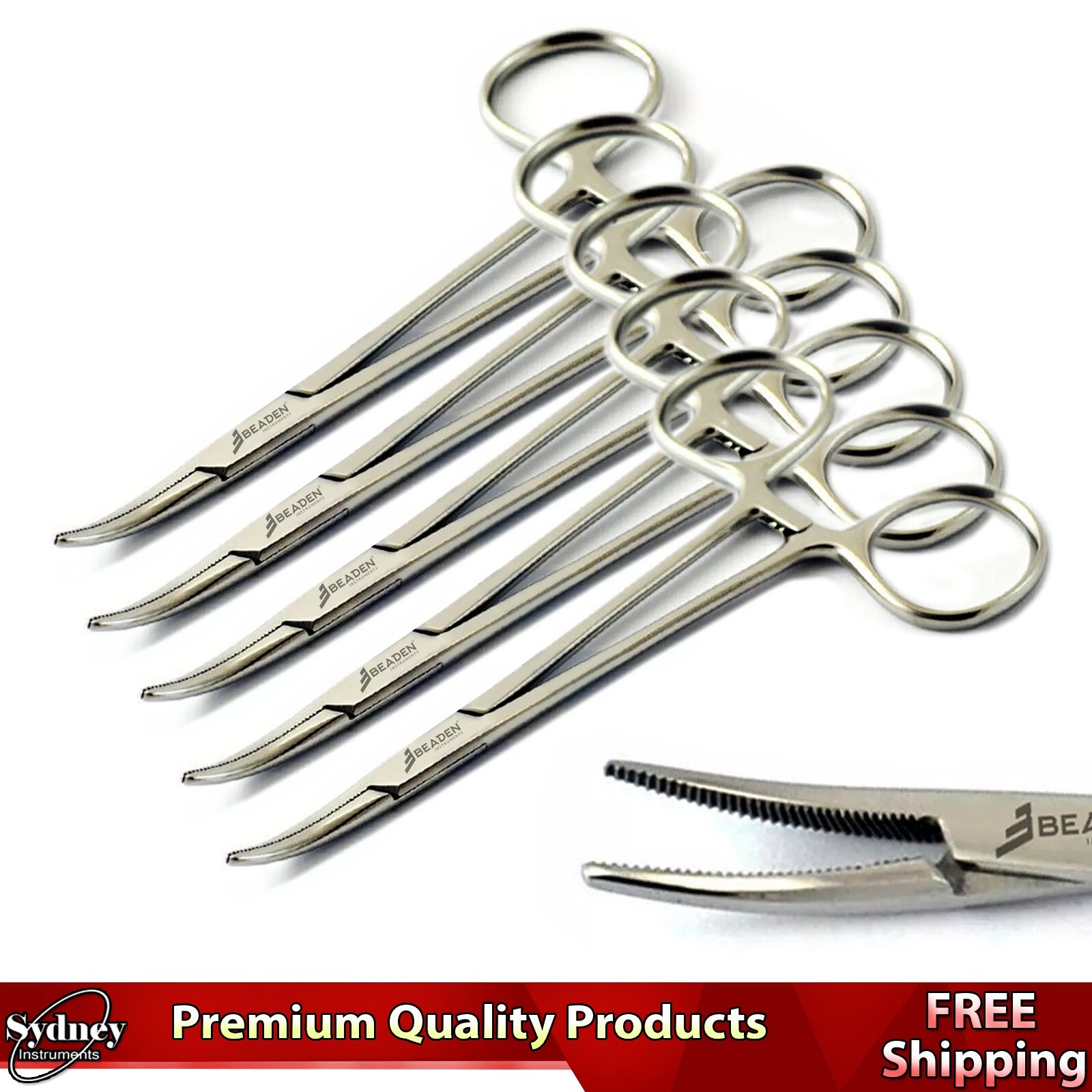 Dental Hemostat Mosquito Forceps Curved Surgical Medical Serrated Tip Pliers