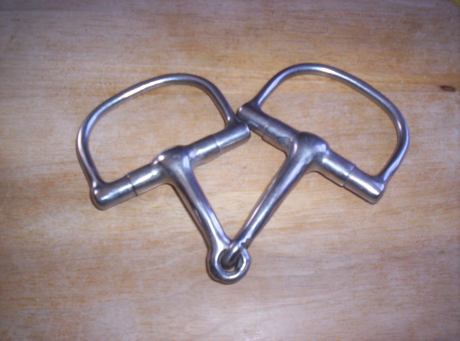 Gently Used Stainless Dee Snaffle Bit 4 1/2" mouth