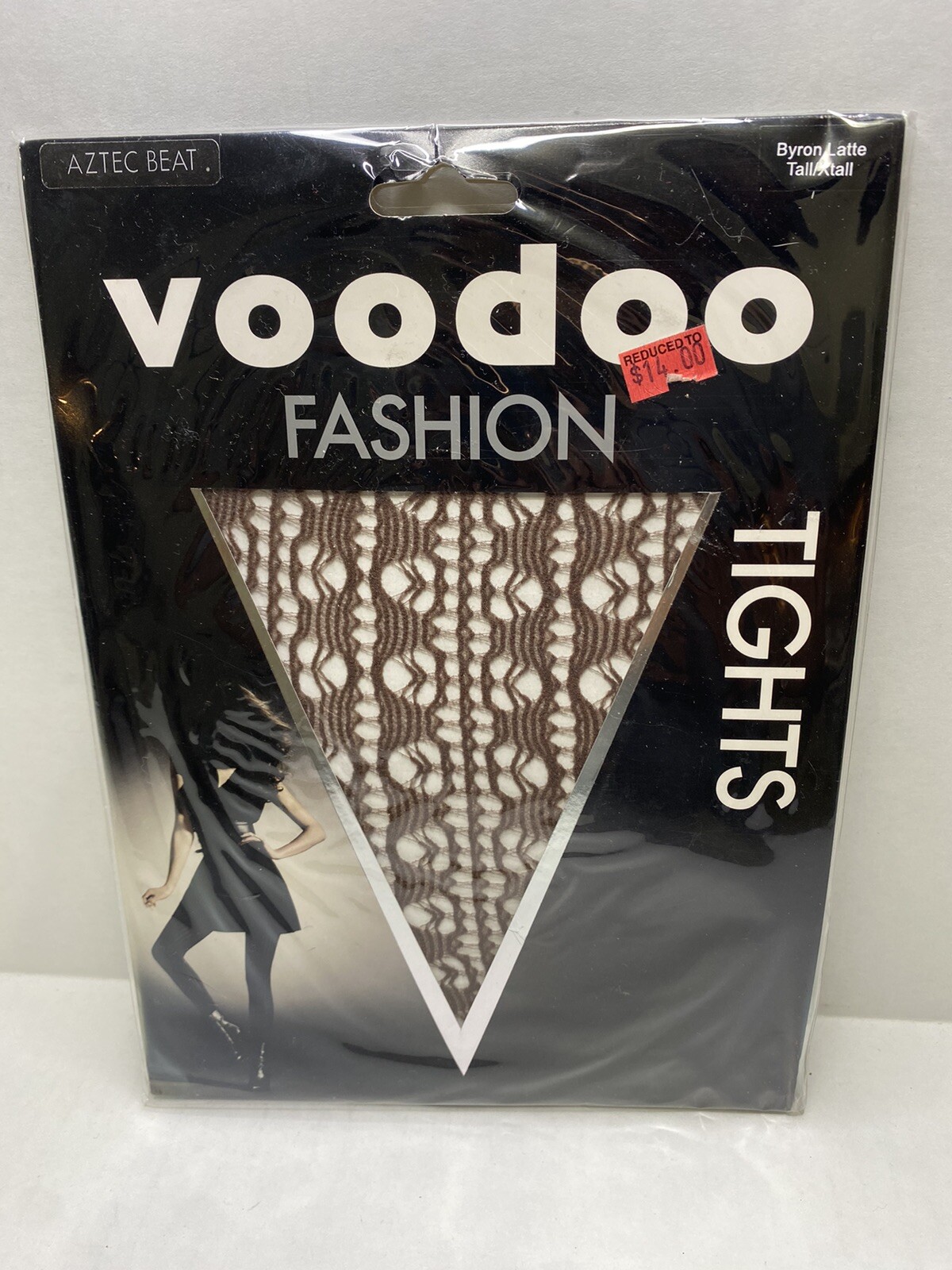 Voodoo Fashion Tights Aztec Beat Fish Net Legwear Size Tall/Xtall Color Latte