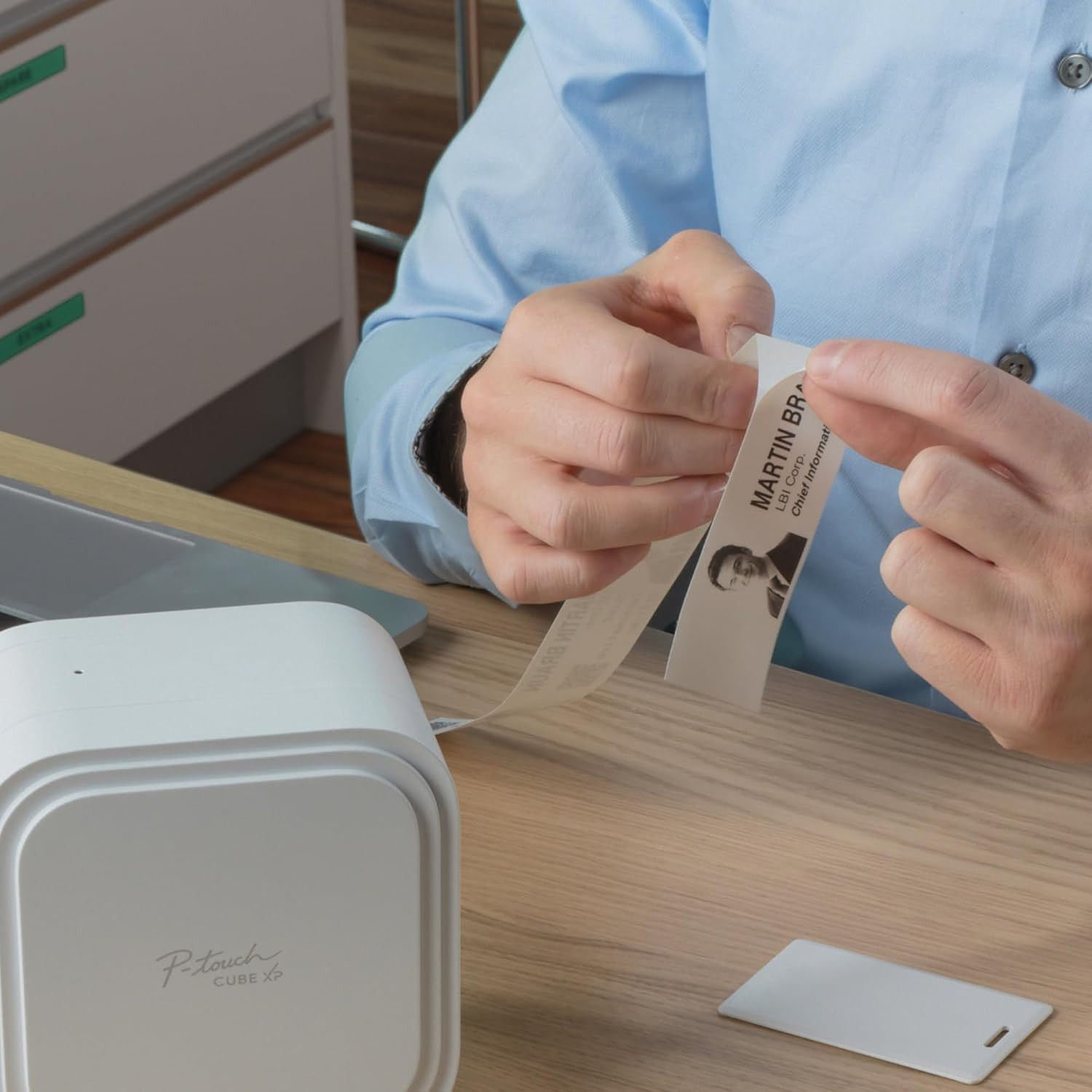 P-Touch Cube XP Monochrome Label Maker with Bluetooth® Wireless Technology PT- P