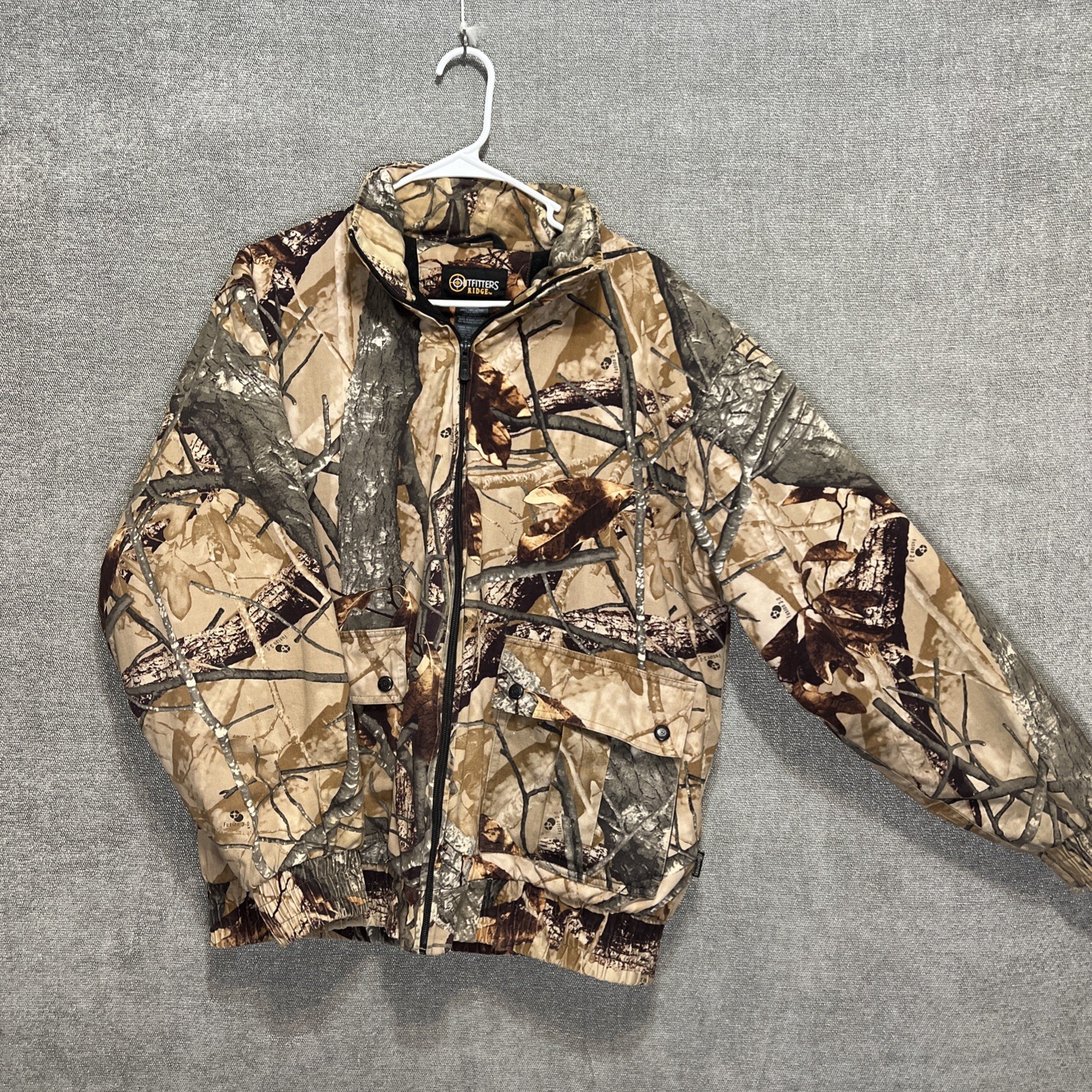 Outfitters Ridge Men's Hunting Jacket Fusion 3D Camo Quilt Lining Sz M Full Zip