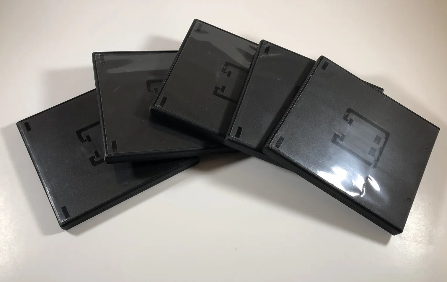 5 unbranded Nintendo DS/3DS Replacement cases- Black - Ships TODAY