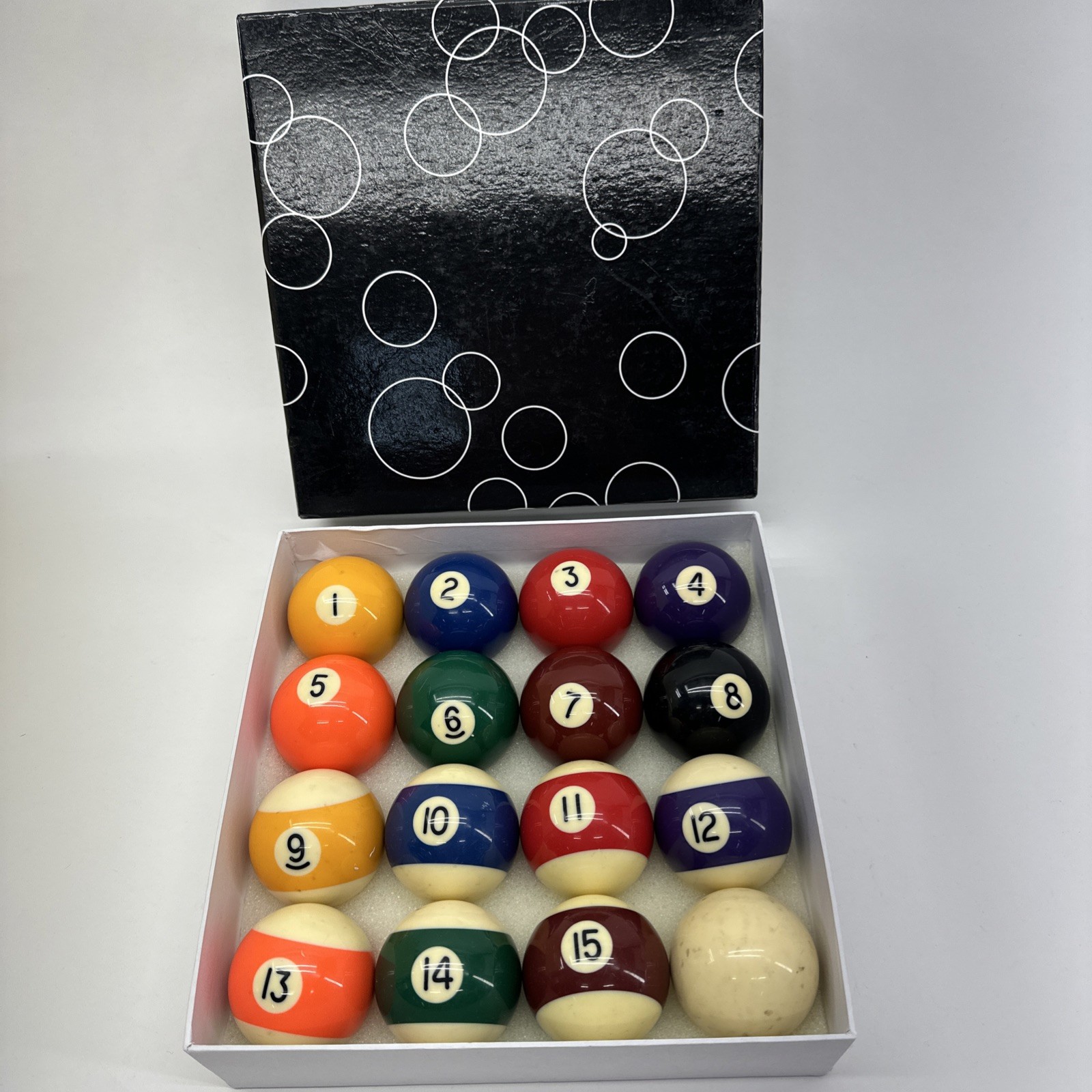 Vintage Billiard Balls Pool Ball Set Original Box Full Set