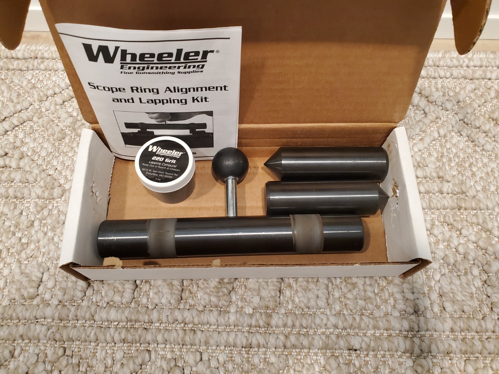 Wheeler Engineering 30mm Scope Ring Alignment & Lapping Kit Gunsmithing Tool