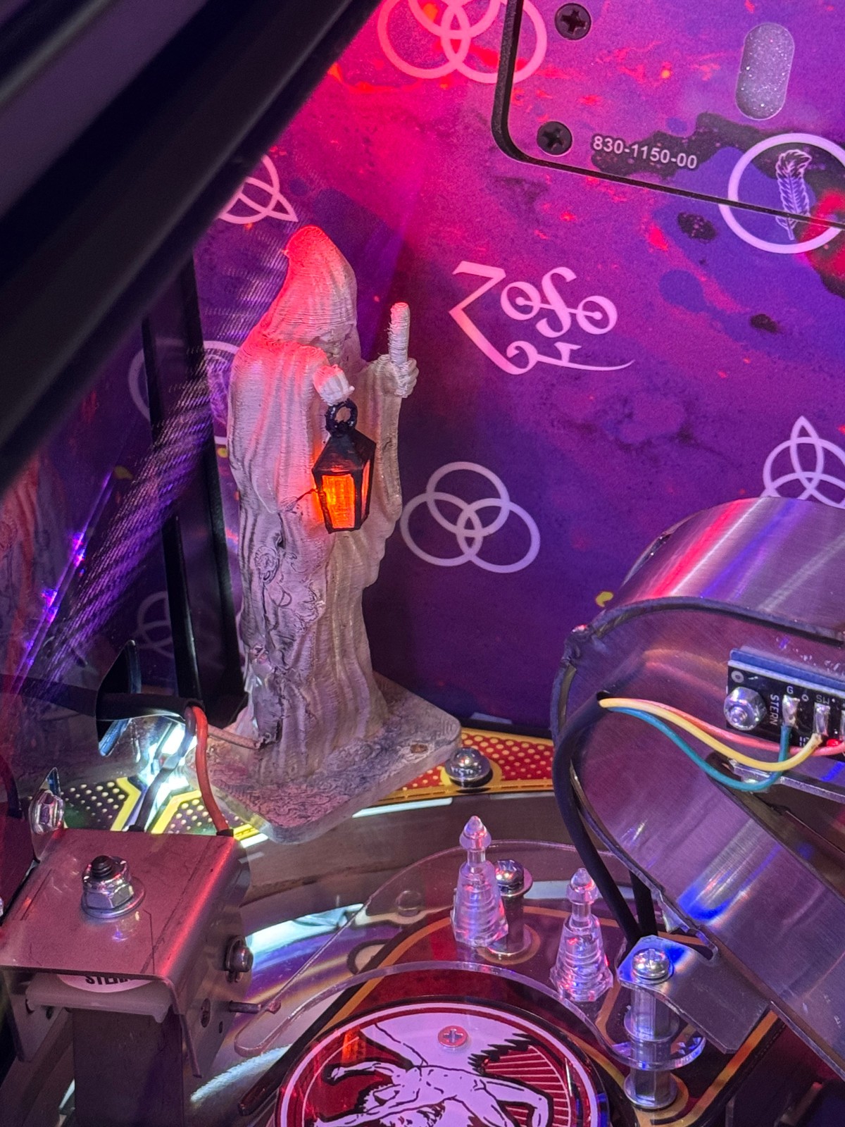 Stern LED ZEPPELIN-PREMIUM pinball: Expression Speaker Lighting, Topper, Hermit