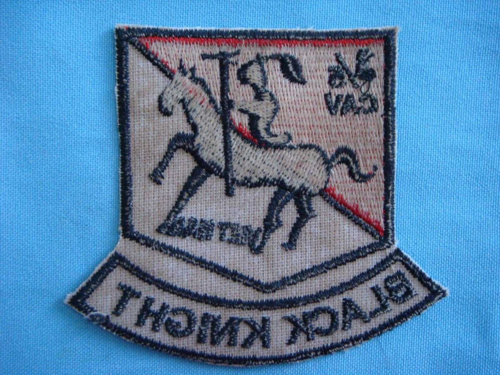VIETNAM WAR PATCH, US 3rd SQUADRON 5th ARMORED CAVALRY REGIMENT BLACK KNIGHT
