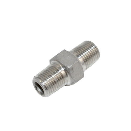 1/8" in Male to Male Pipe Fitting Hex Nipple NPT Stainless Steel 304 connector