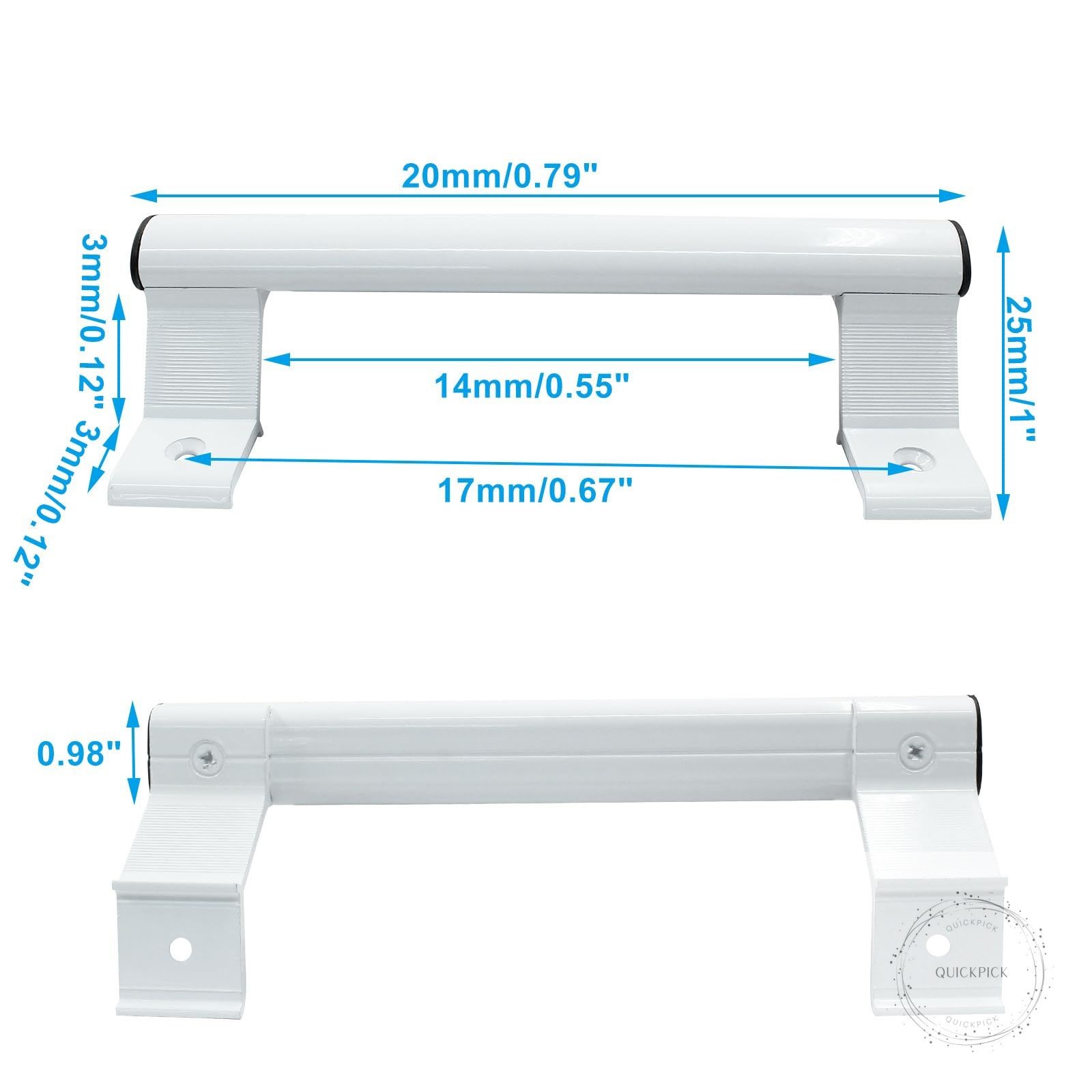 2 Pack Sliding Door Handle - 8 Inch Aluminum Alloy Sliding Glass Door Handles